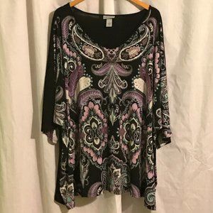 Plus size Catherines purple and black blouse